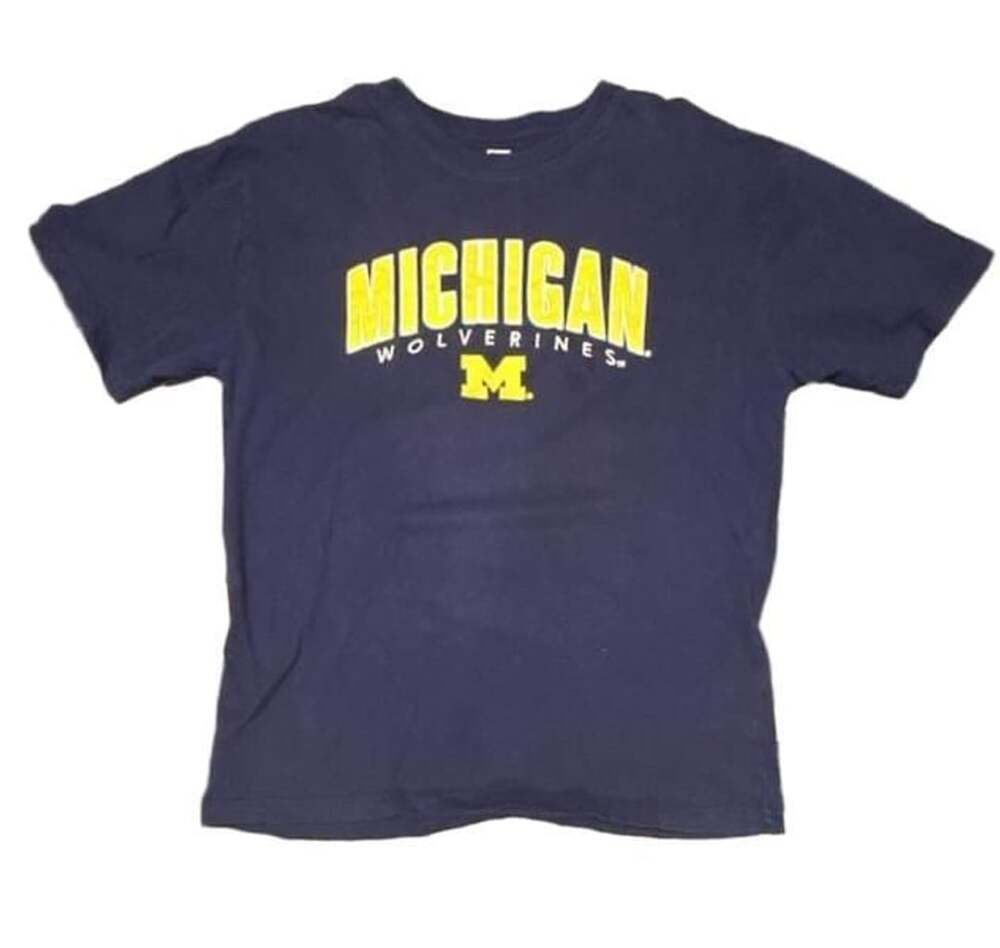ProEdge Michigan Wolverines Harbaugh 4 T-Shirt Size XL Navy Blue